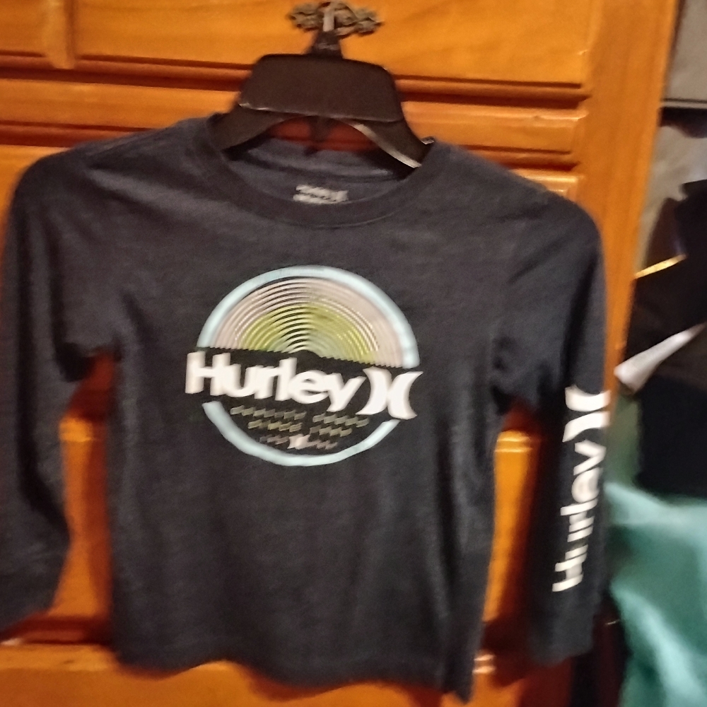 Hurley Kids Long Sleeve Shirt in Dark Blue